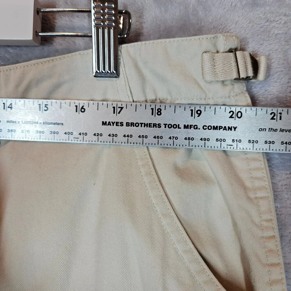 Cabela's Cargo Pants Mens 42 Tan Khakis Button Pocket Flaps Gorpcore Hiking Work